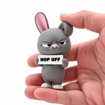 **DISCONTINUED** Sarcastic Bunny - Animals with Attitude Funny Animal Figurines for the Home or Office