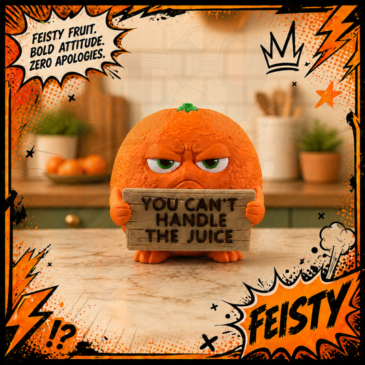 Feisty Fruit - Orange/Lime/Lemon - Funny Kitchen Decor Figurines
