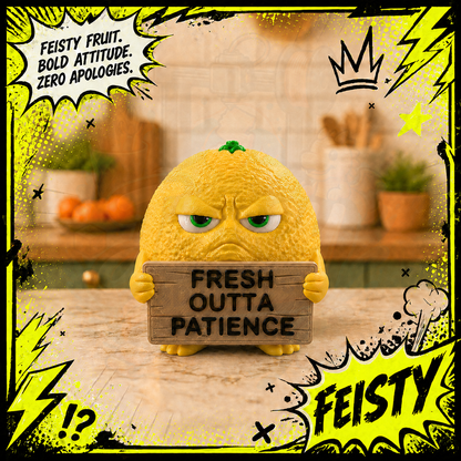 Feisty Fruit - Orange/Lime/Lemon - Funny Kitchen Decor Figurines