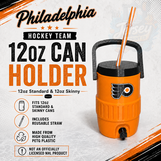 Philadelphia Hockey 3D Printed Can Holder – Portable Drink Carrier with Handle