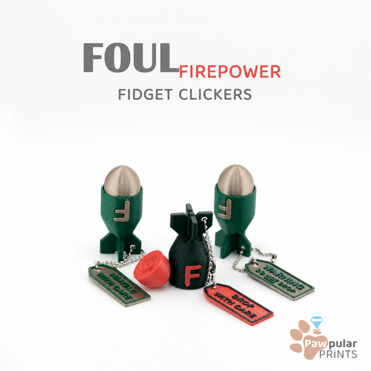 F-Bomb Fidget Clicker Sensory Toys by Pawpular Prints