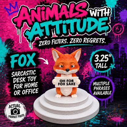 Sassy Fox - Animals with Attitude Funny Animal Figurines for the Home or Office