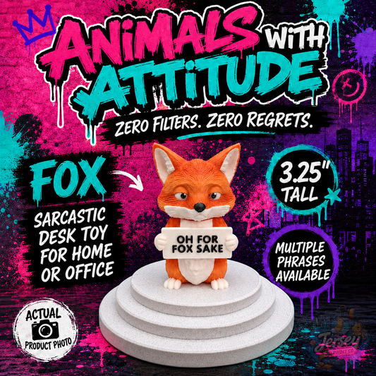 Sassy Fox - Animals with Attitude Funny Animal Figurines for the Home or Office