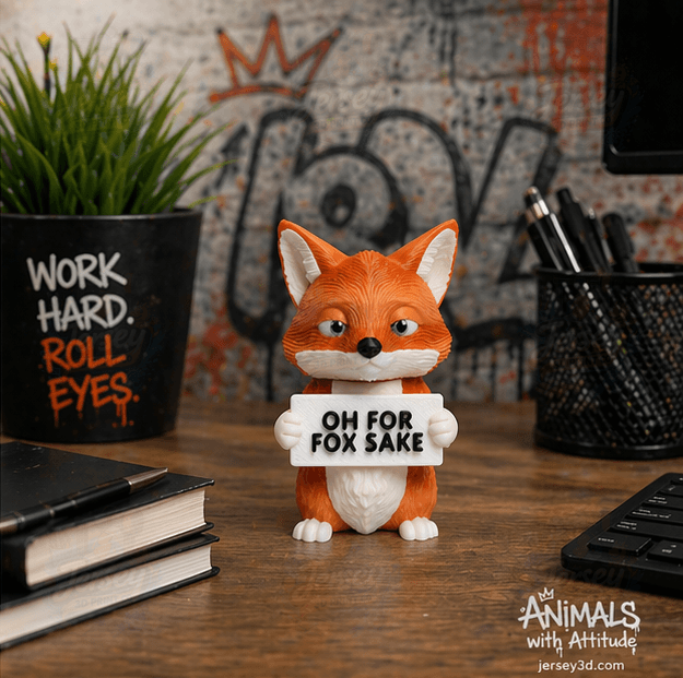 Sassy Fox - Animals with Attitude Adult Humor for the Home or Office