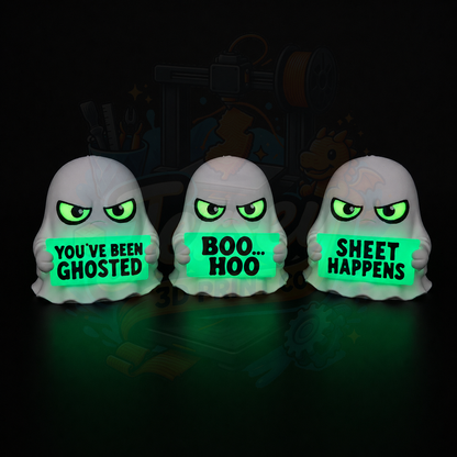 Sarcastic Ghost Mini Desk Toy - Holidays with Attitude Halloween Decor for Home or Office