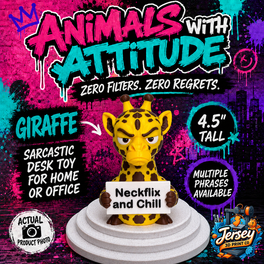 Grumpy Giraffe - Animals with Attitude Funny Animal Figurines for the Home or Office