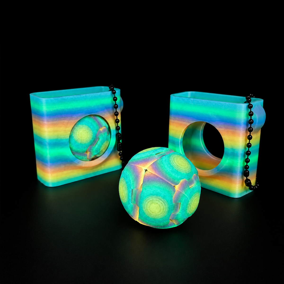 Zorbles - Glow in the Dark Rainbow with Carrying Case