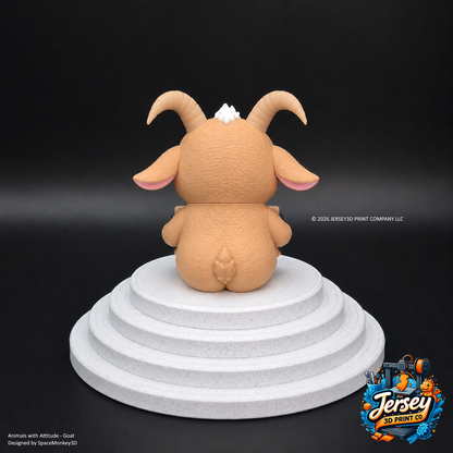 Grumpy Goat, Animals with Attitude Funny Animal Figurines for the Home or Office