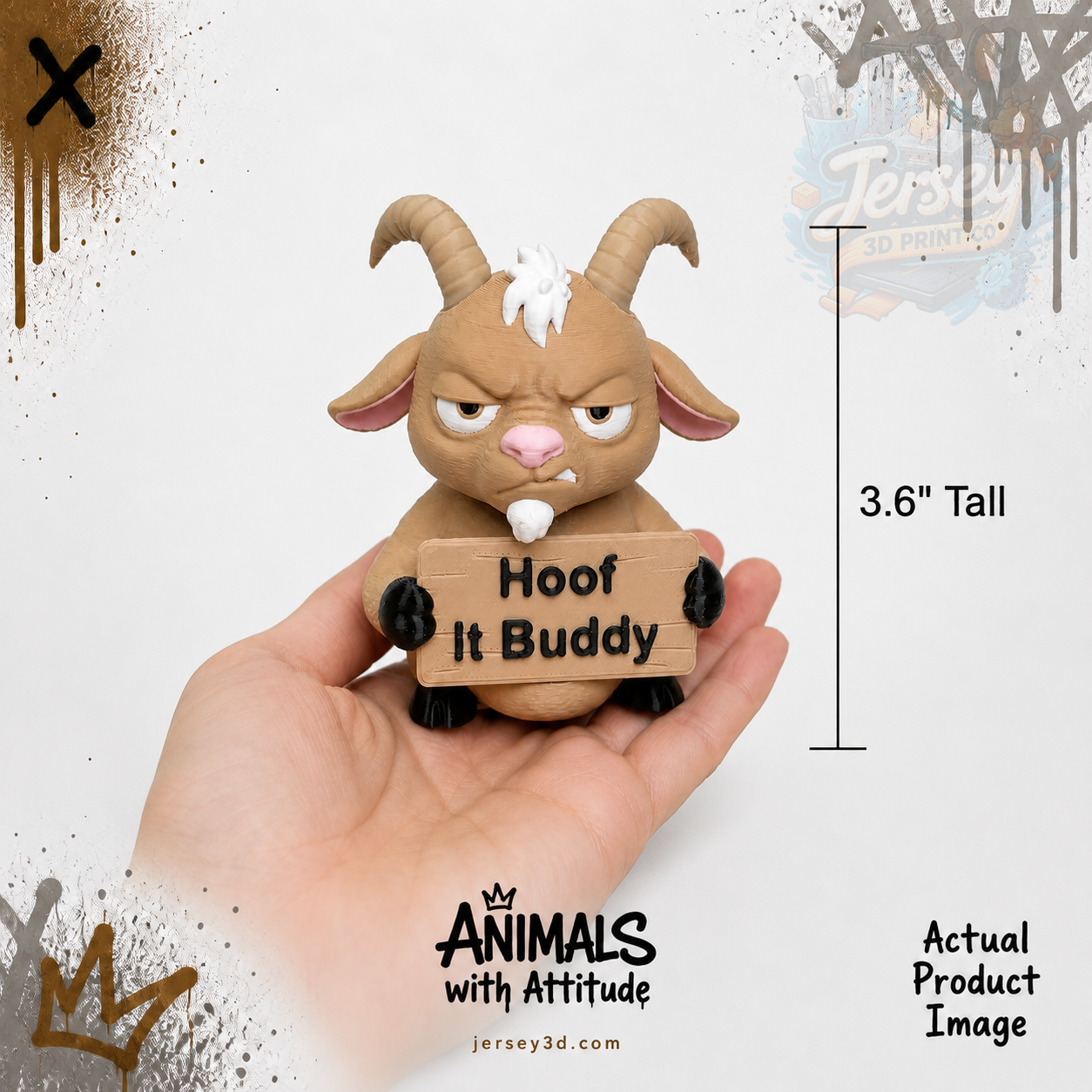 Grumpy Goat, Animals with Attitude Funny Home and Office Decor