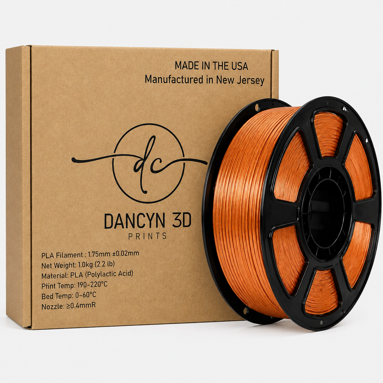 Dancyn3D PLA Basic American Made 3D Printer Filament