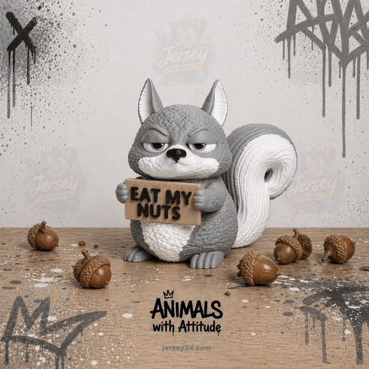 Moody Squirrel Figurine - Animals with Attitude Adult Humor for the Home or Office