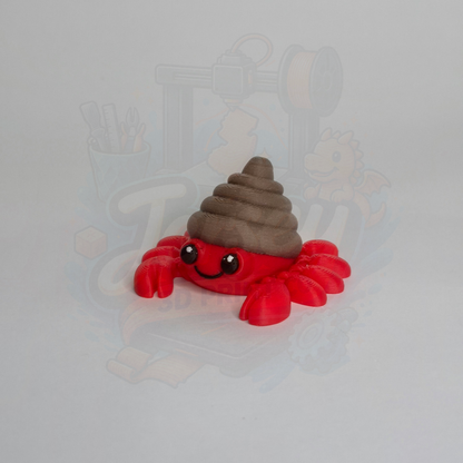 Hermit Crab Flexi Toy - 3D Printed Articulated Hermit Crab