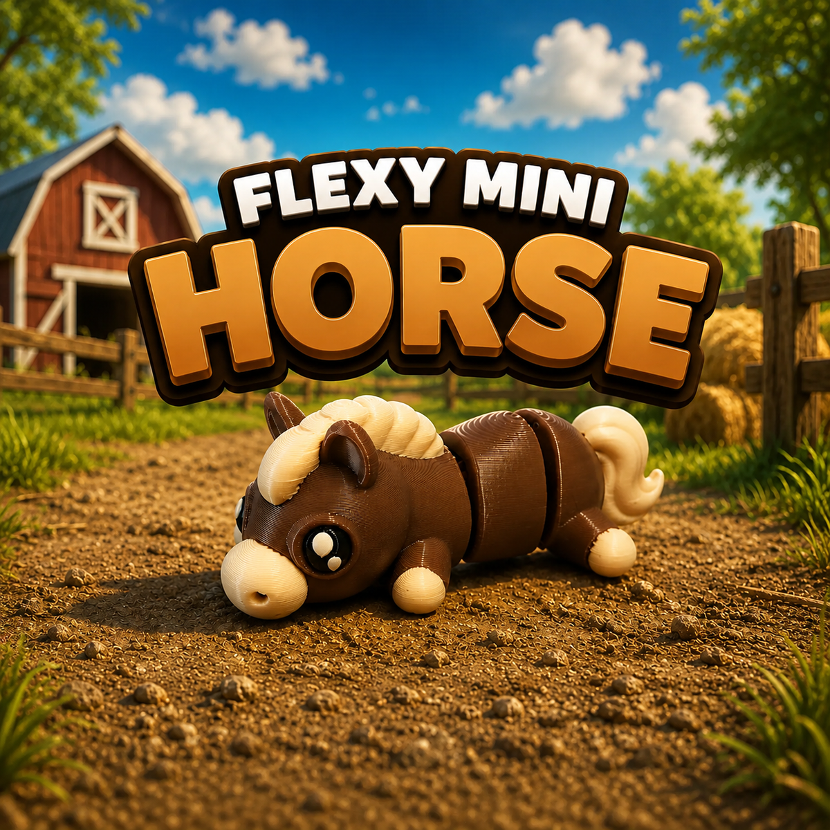 Horse Flexi Toy – 3D Printed Articulated Mini Horse