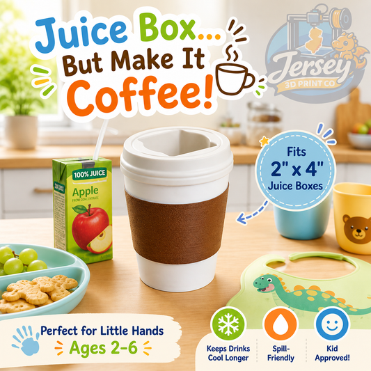 Personalized Juice Box Holder for Toddlers Ages 2-6, Custom Name Kids Cup Sleeve, Reusable Drink Holder, Kids Lunch Gear