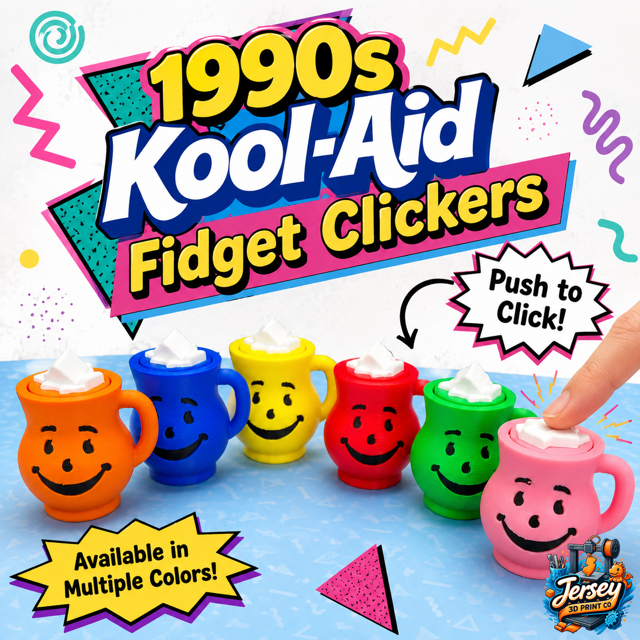 Kool-Aid 1990s Retro Style Mini Fidget Clicker Toy