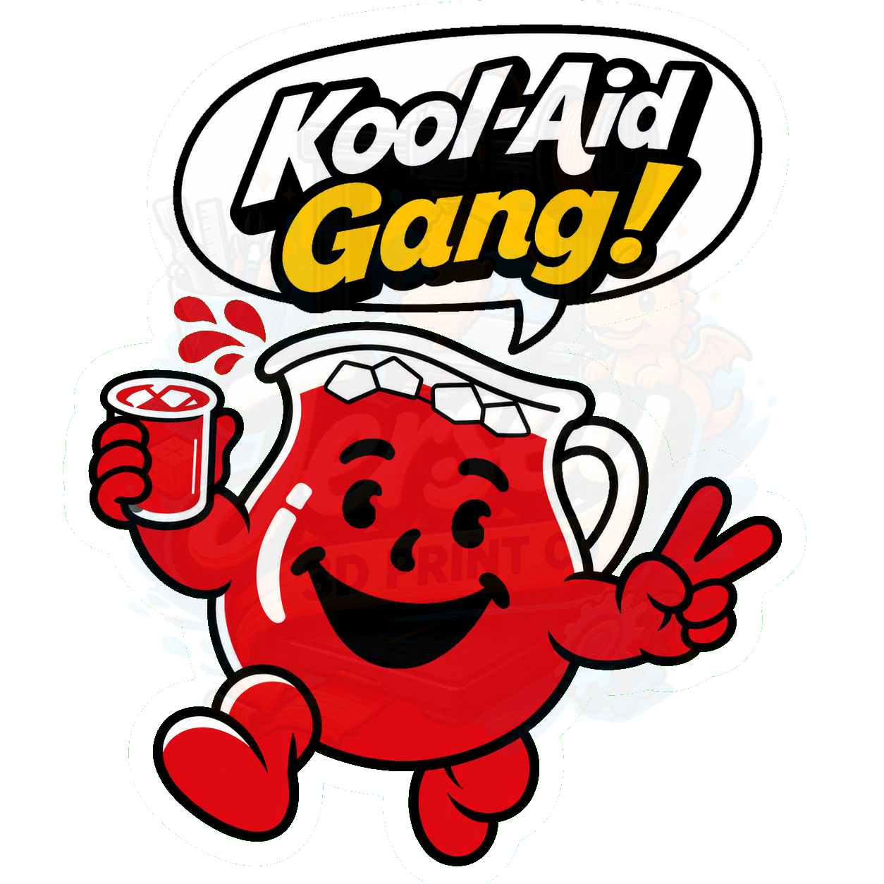 "Kool-Aid Gang!" Themed Straw Topper Digital Download - 3mf Orcaslicer