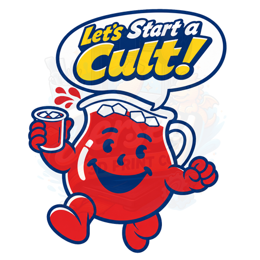 "Let's Start a Cult!" Themed Straw Topper - 3mf Digital Download Orcaslicer