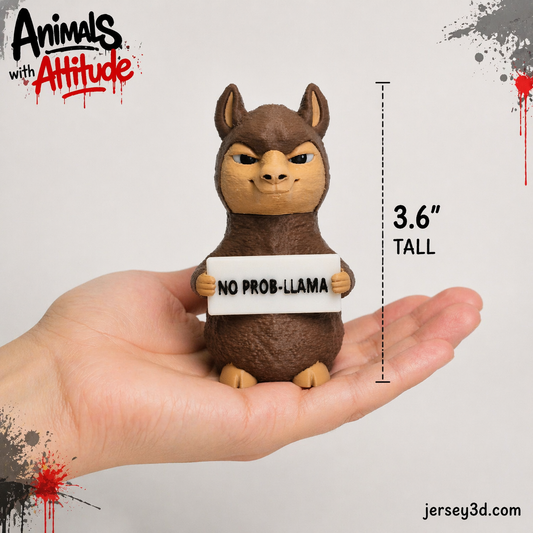 Smug Llama Figurine - Animals with Attitude Adult Humor for the Home or Office