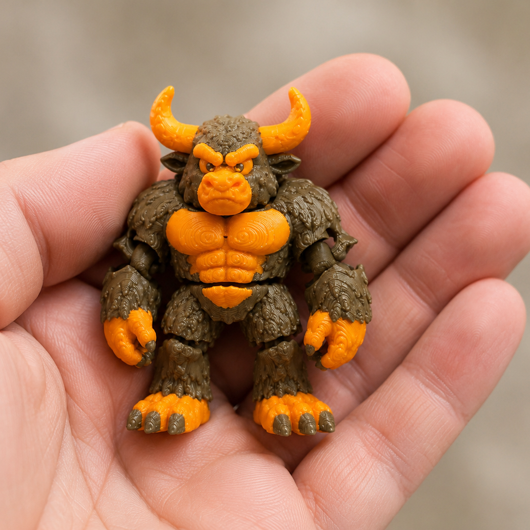 Articulated Mini Minotaur Action Figure