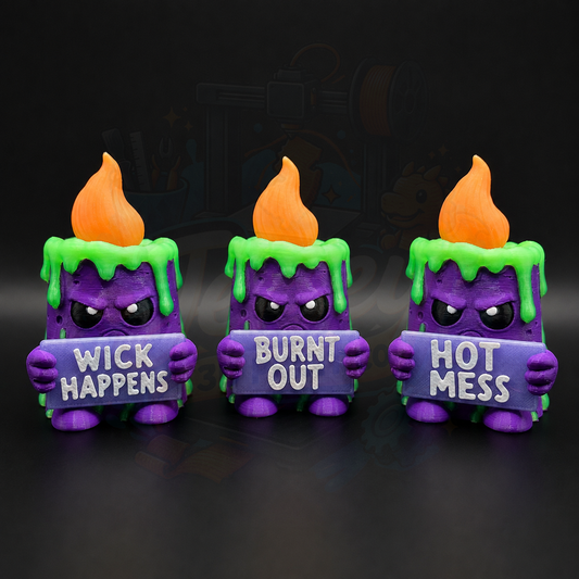 Glow in the Dark Sarcastic Candle - Holidays with Attitude Halloween Decor for Home or Office