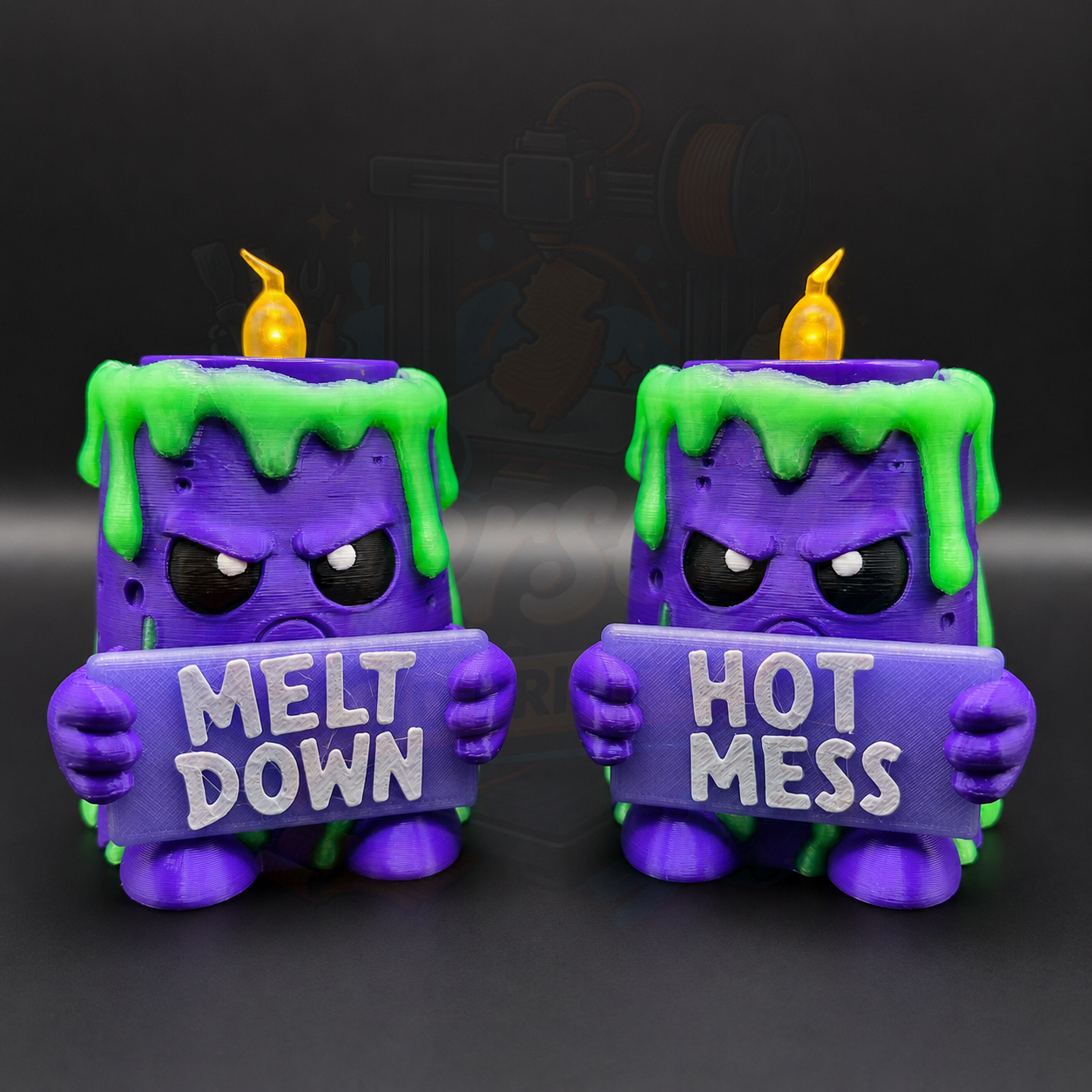 Glow in the Dark Sarcastic Candle - Holidays with Attitude Halloween Decor for Home or Office