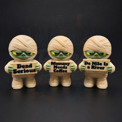Sarcastic Mummy Mini Desk Toy - Holidays with Attitude Halloween Decor for Home or Office