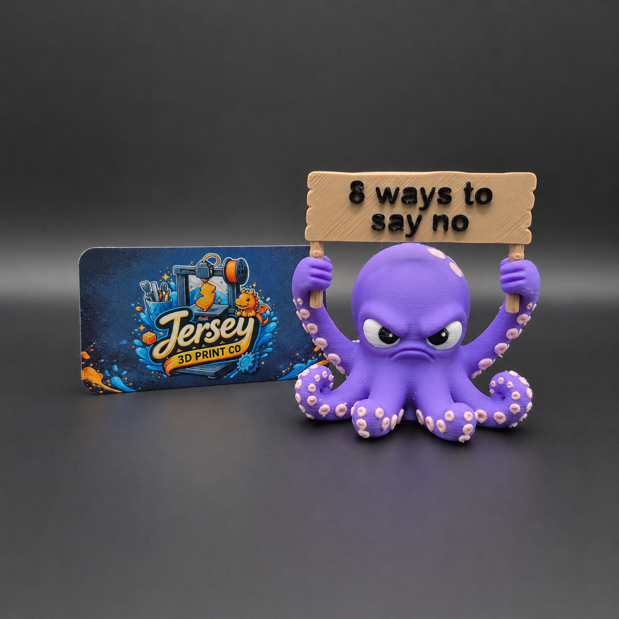 Sarcastic Octopus Figurine - Animals with Attitude Funny Desk Toys for the Home or Office