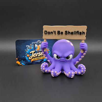 Sarcastic Octopus Figurine - Animals with Attitude Funny Desk Toys for the Home or Office