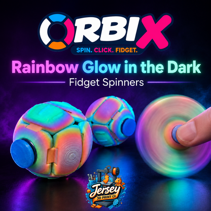 OrbiX Glow in the Dark Spinning Trick Fidget Toy for Kids