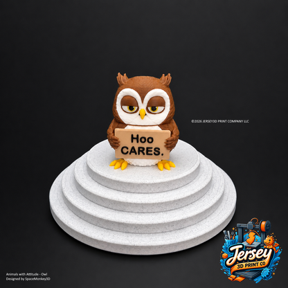 Careless Owl - Animals with Attitude Funny Animal Figurines for the Home or Office