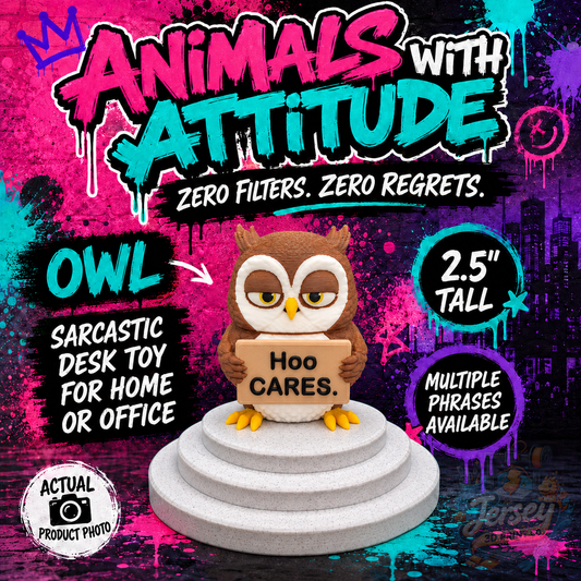 Careless Owl - Animals with Attitude Funny Animal Figurines for the Home or Office