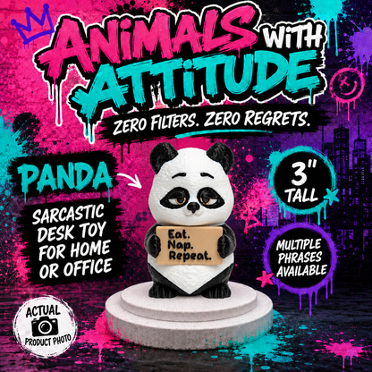 Funny Panda - Animals with Attitude Funny Animal Figurines for the Home or Office