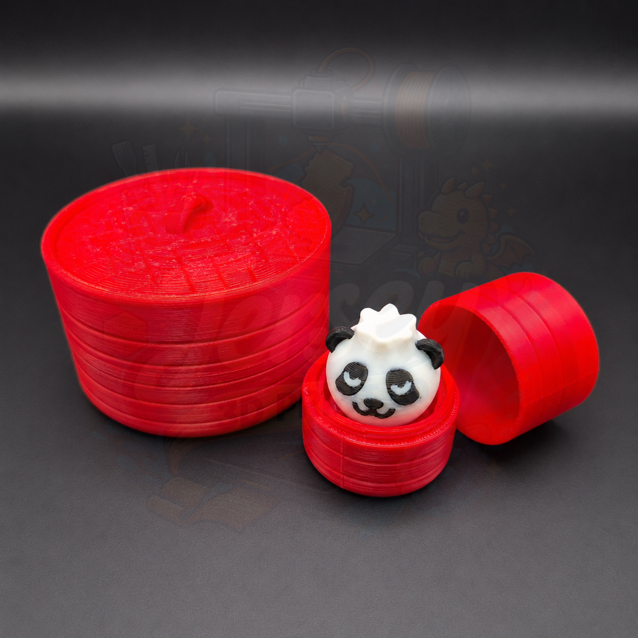 Panda Bao Bun Dumpling Basket Fidget Clicker Sensory Toys by Pawpular Prints