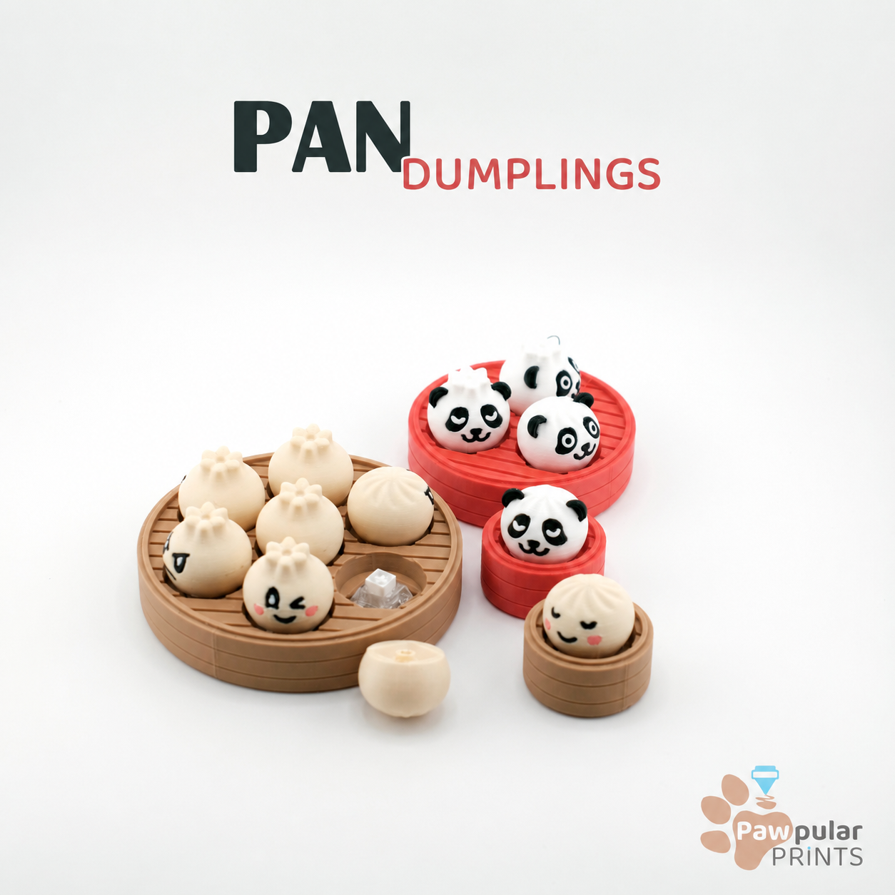 Pan Dumplings Fidget Clicker Sensory Toys by Pawpular Prints