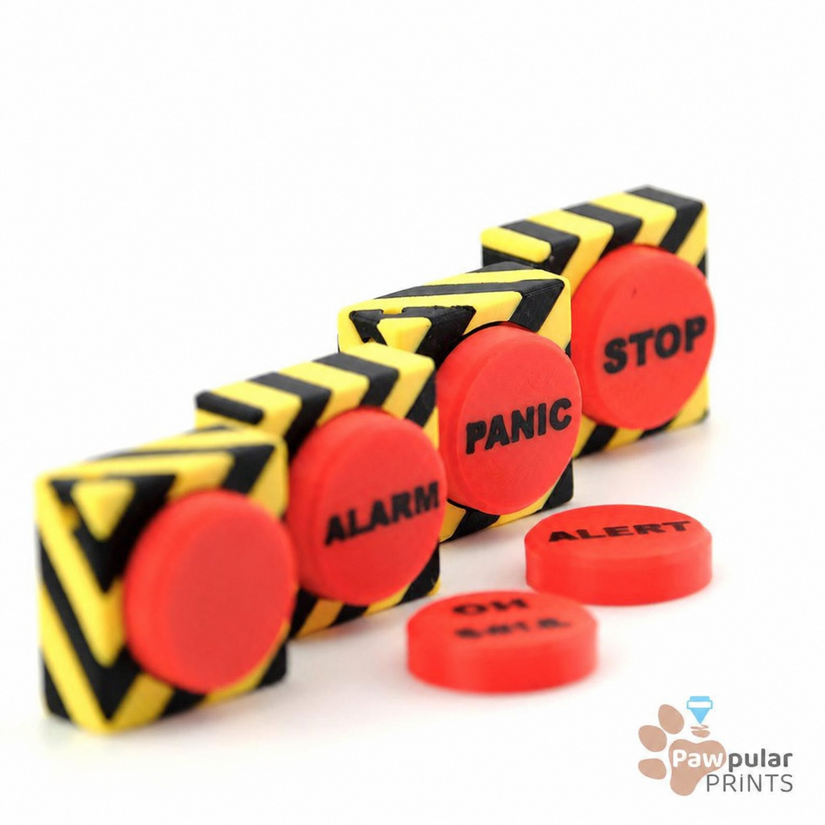 Big Red Button Fidget Clicker Sensory Toys by Pawpular Prints