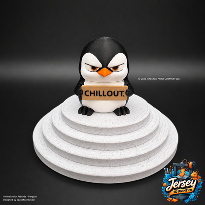 Grumpy Penguin - Animals with Attitude Funny Animal Figurines for the Home or Office