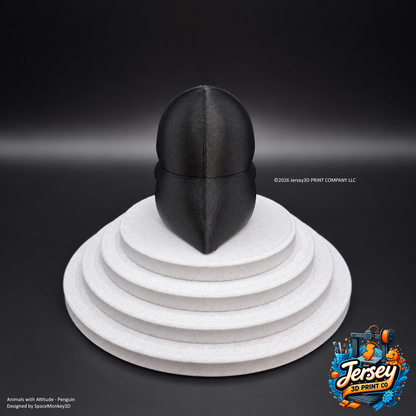 Grumpy Penguin - Animals with Attitude Funny Animal Figurines for the Home or Office