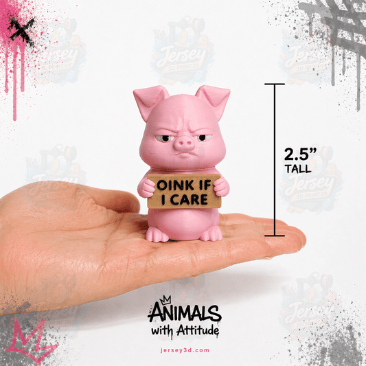 Miserable Pig Figurine - Animals with Attitude Adult Humor for the Home or Office