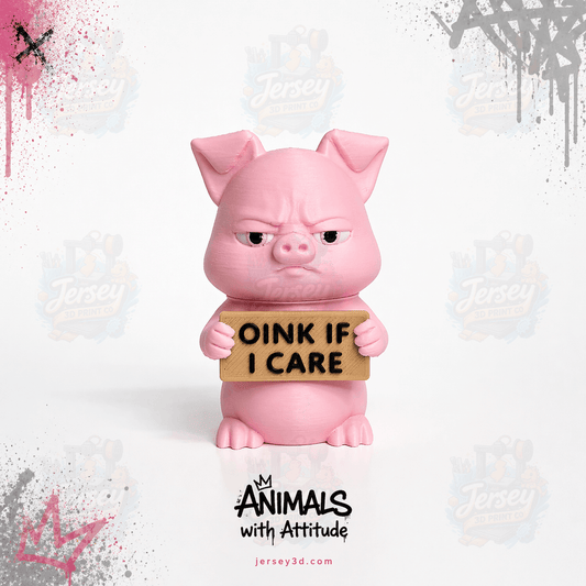 Miserable Pig Figurine - Animals with Attitude Adult Humor for the Home or Office