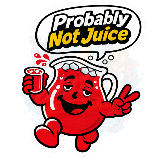 "Probably Not Juice" Themed Straw Topper - 3mf Orcaslicer