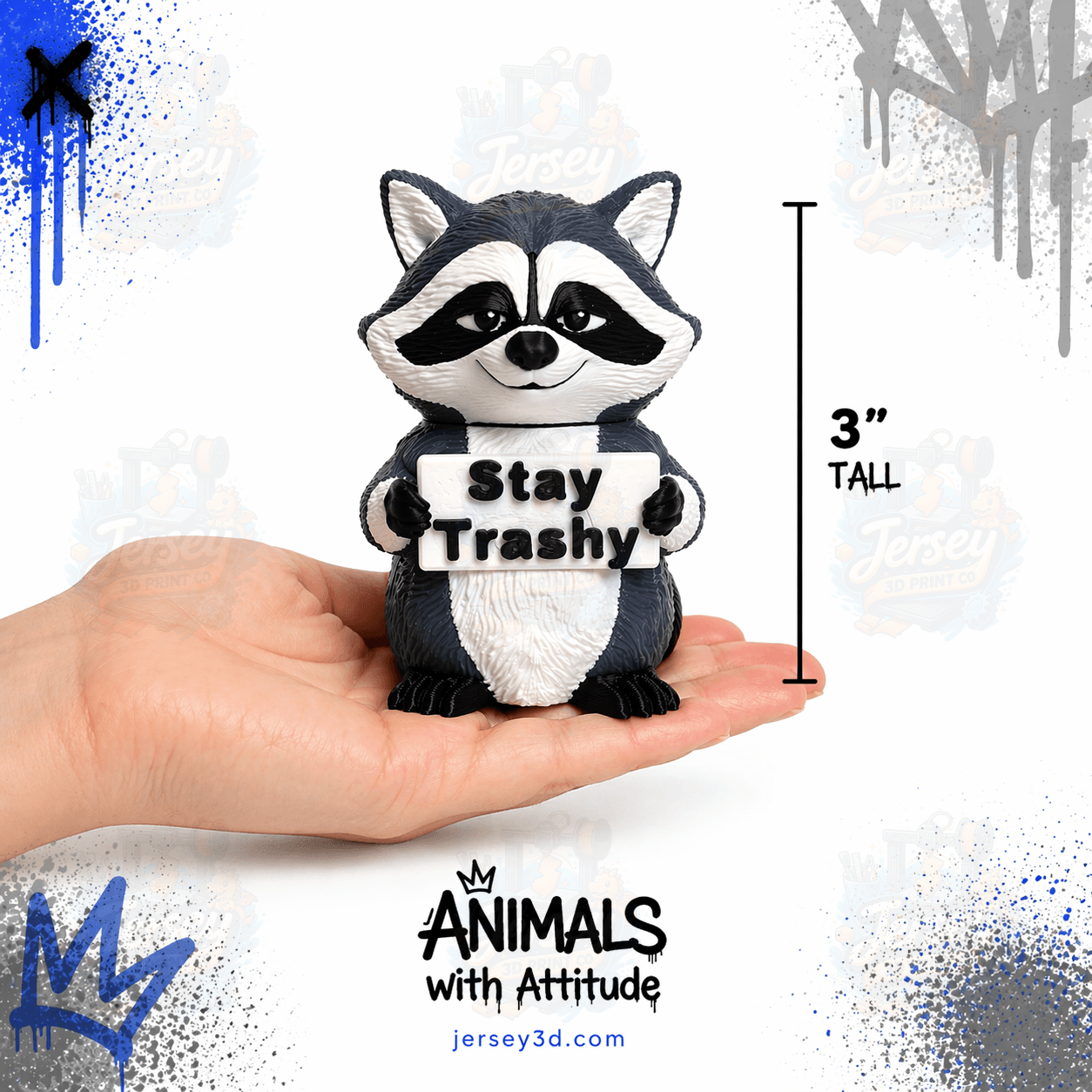 Trashy Raccoon Figurine - Animals with Attitude Adult Humor for the Home or Office