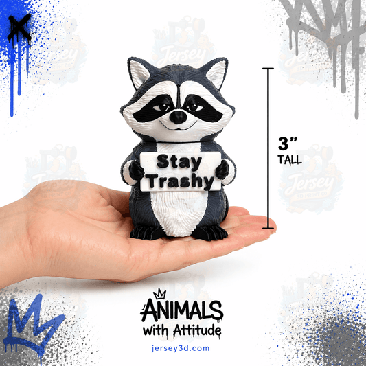 Trashy Raccoon Figurine - Animals with Attitude Adult Humor for the Home or Office