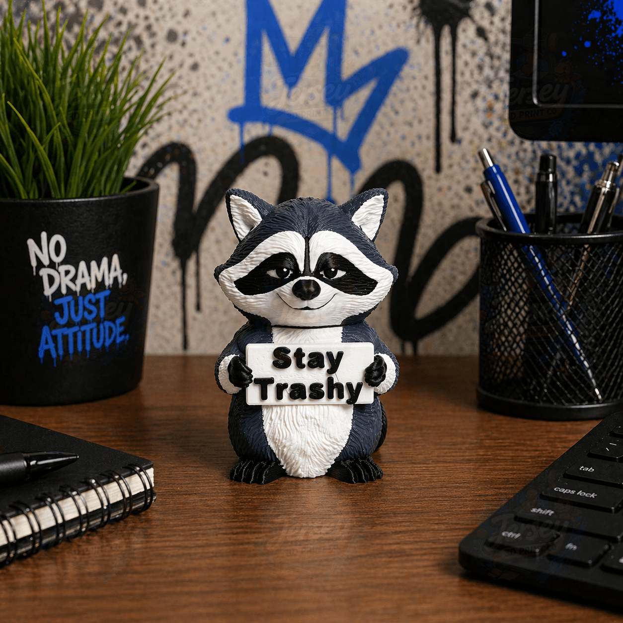 Trashy Raccoon Figurine - Animals with Attitude Adult Humor for the Home or Office