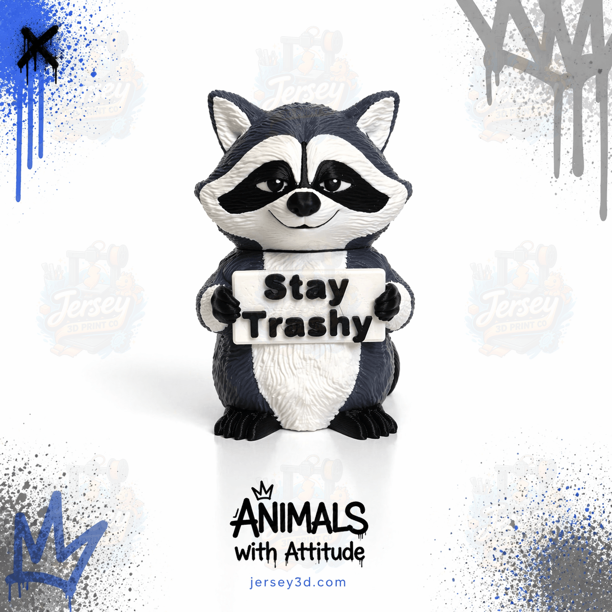 Trashy Raccoon Figurine - Animals with Attitude Adult Humor for the Home or Office