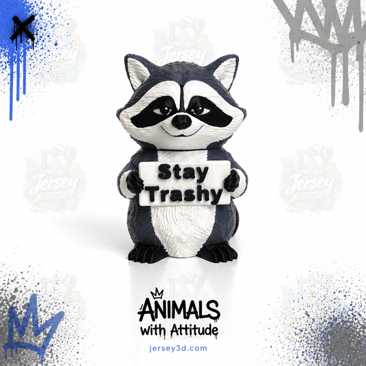 Trashy Raccoon Figurine - Animals with Attitude Adult Humor for the Home or Office