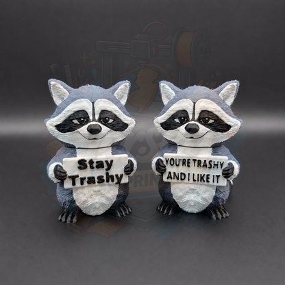 Trashy Raccoon - Animals with Attitude Funny Animal Figurines for the Home or Office