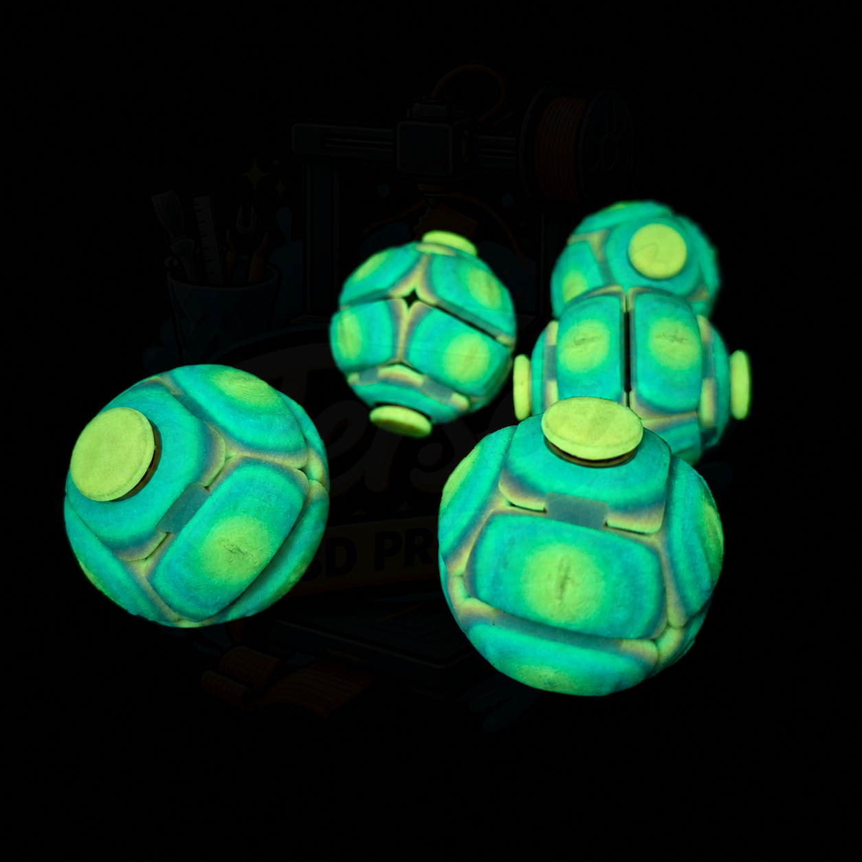 OrbiX Glow in the Dark Spinning Trick Fidget Toy for Kids
