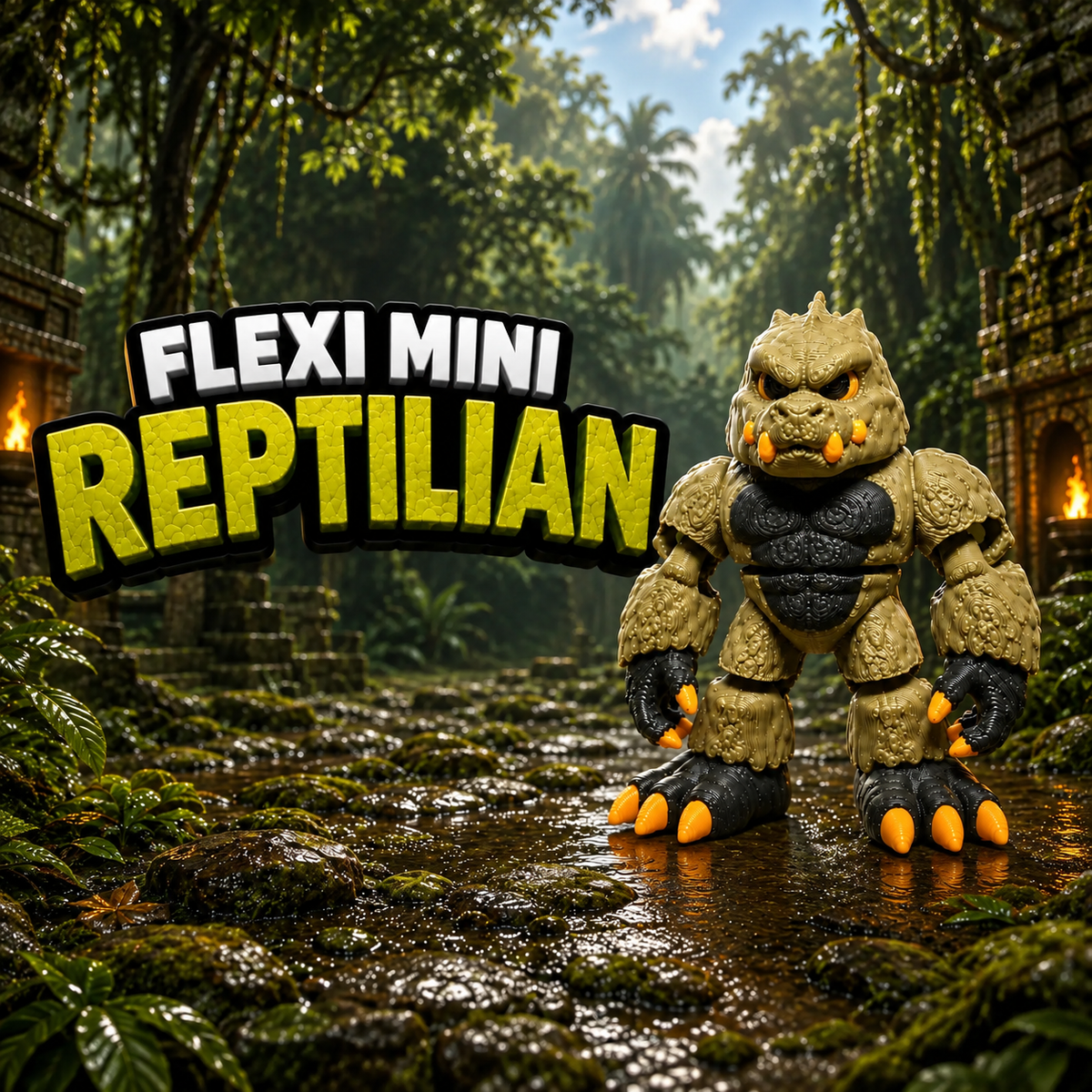 Articulated Mini Reptilian Action Figure