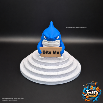 Sarcastic Shark - Animals with Attitude Funny Animal Figurines for the Home or Office