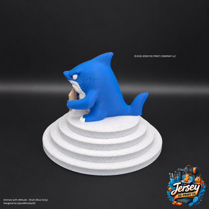 Sarcastic Shark - Animals with Attitude Funny Animal Figurines for the Home or Office
